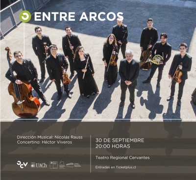 Concierto de la Orquesta de Cámara de Valdivia (OCV): “Entre Arcos” en el Teatro Regional Cervantes