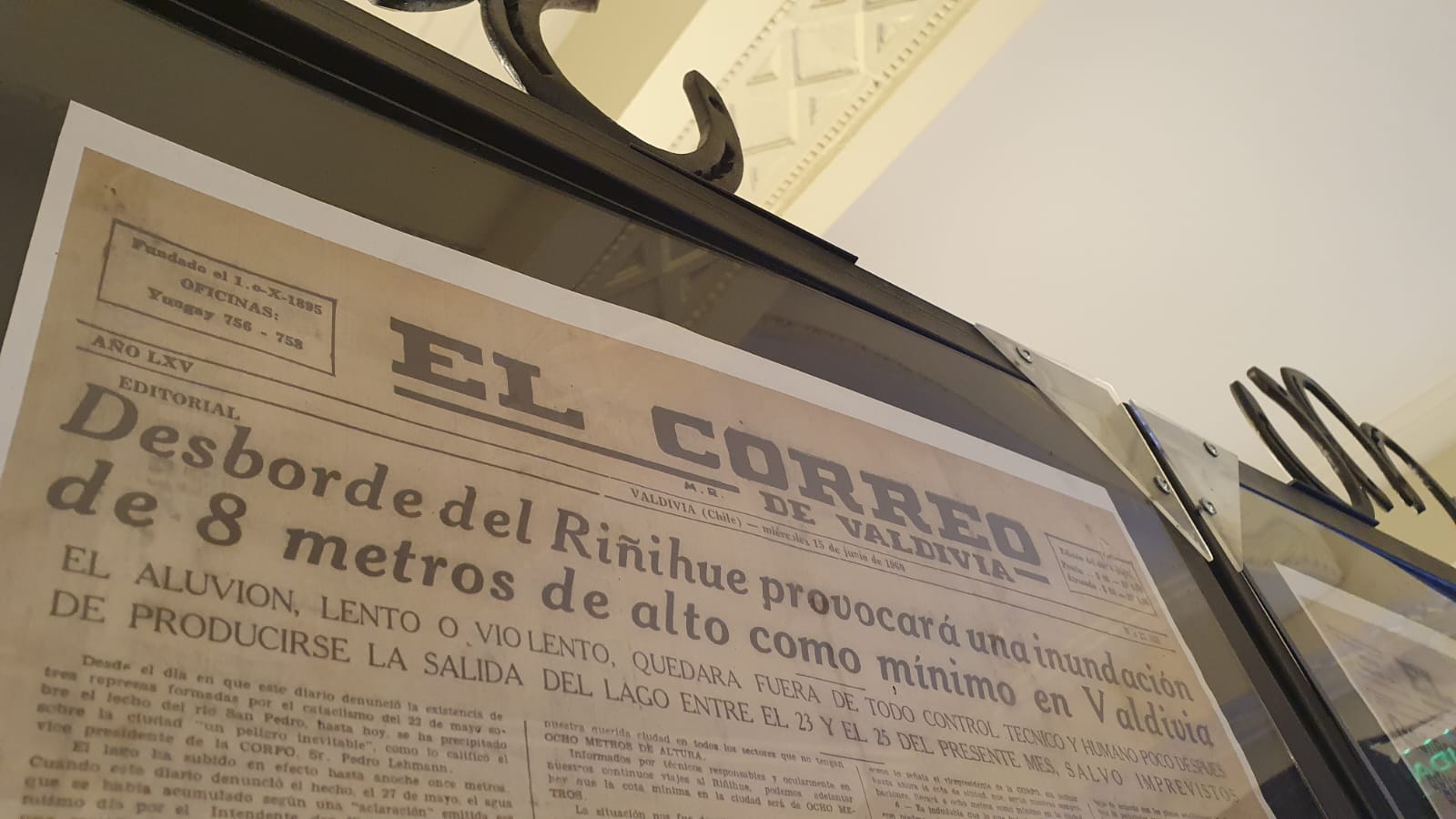 Muestra sobre el Riñihuazo llega al “Cervantes” a través de la mirada del Correo de Valdivia