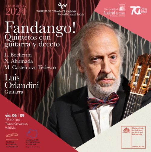 OCV: Fandango! Quinteto con Guitarra y Deceto en el Teatro Regional Cervantes de Valdivia
